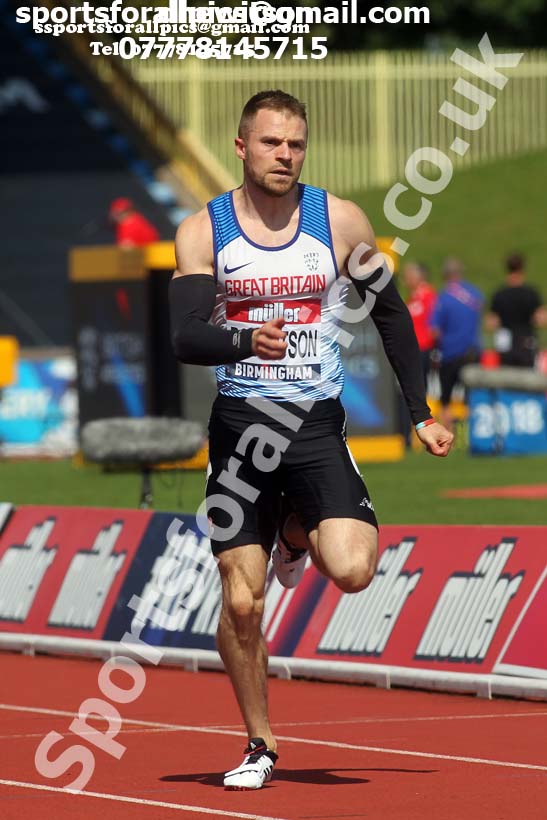 Mens 100 metres, 2019 Muller British Championships, Alexander Stadium, Birmingham. Photo: David T. Hewitson/Sports for All Pics